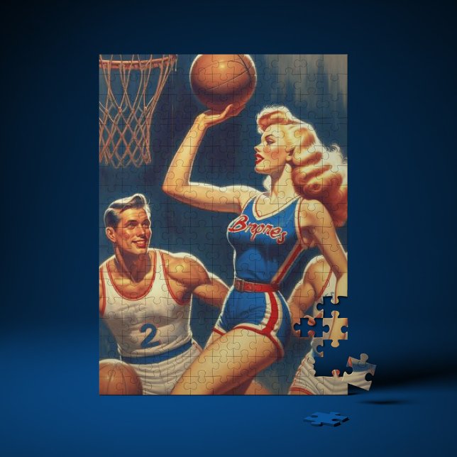Puzzle Illustration du basket-ball rétro (Créateur téléchargé)
