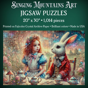 Puzzle Illustration du Monde Fantaisiste Alice & Lapin