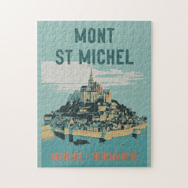 Puzzle Illustration du Mont Saint Michel France (Vertical)