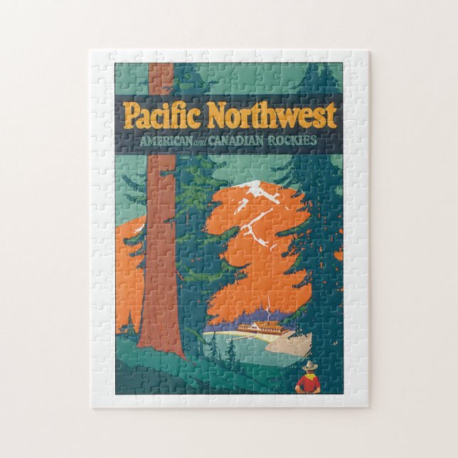 Puzzle Illustration du nord-ouest Pacifique d'affiche de (Vertical)
