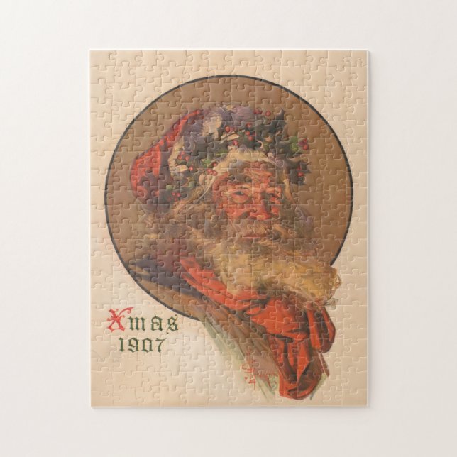 Puzzle Illustration du Père Noël vintage (1907) (Vertical)