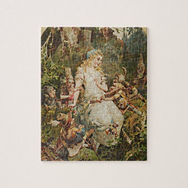 Puzzle Illustration d'un conte de fées allemand blanc de  (Vertical)