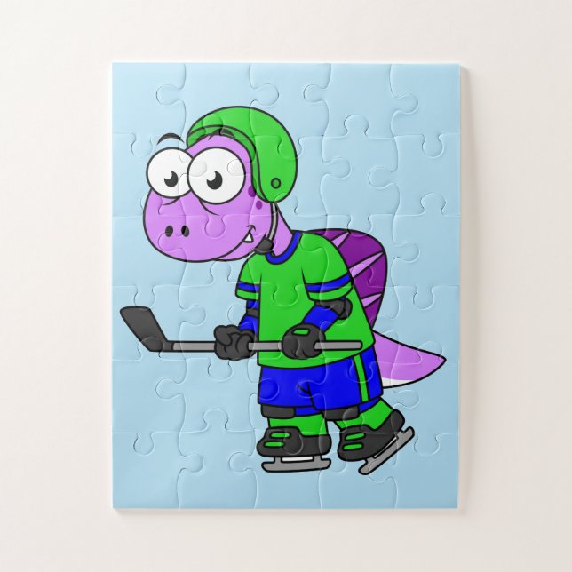 Puzzle Illustration D'Un Joueur De Spinosaurus. (Vertical)