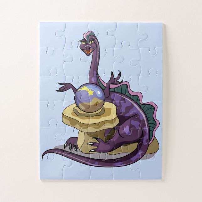 Puzzle Illustration D'Un Vendeur Fortune Plateosaurus. (Vertical)