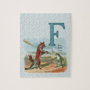 Puzzle Illustration fantaisiste de renard et de grenouill