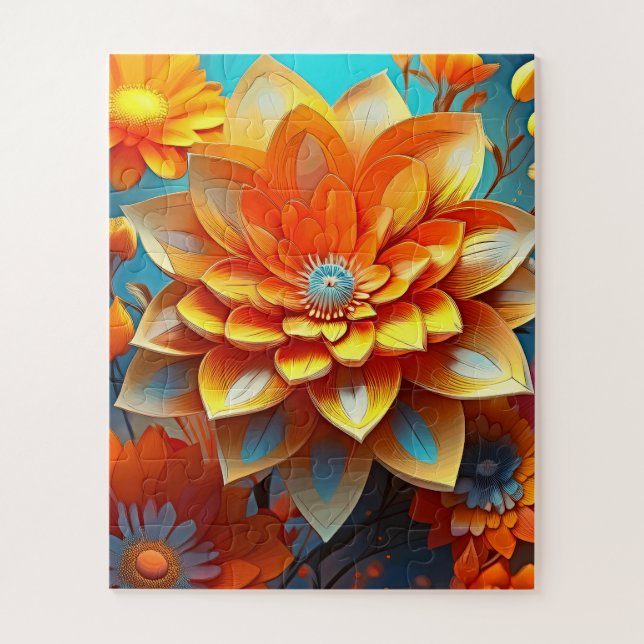 Puzzle Illustration florale pour enfants (Vertical)
