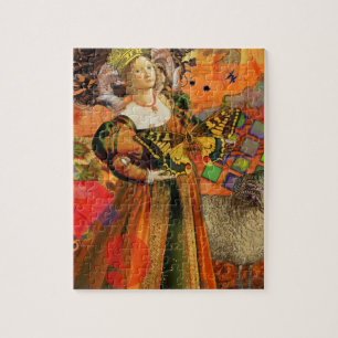 Puzzle Illustration gothique de la femme Aries Orange