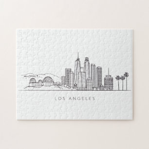 Puzzle Illustration minimaliste de la skyline de Los Ange