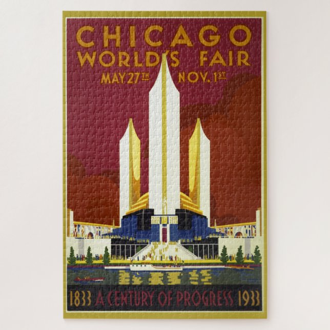 Puzzle Illustration publicitaire de l'exposition vintage  (Vertical)