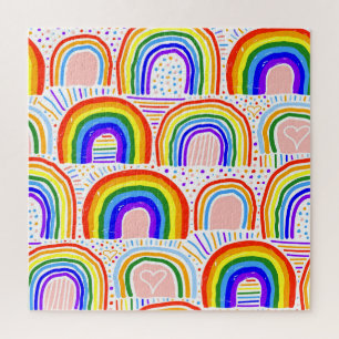 Puzzle Illustration Rainbow Marker : Pat sans joint enfan