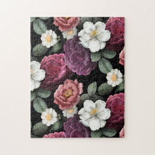 Puzzle Illustration Rose vintage