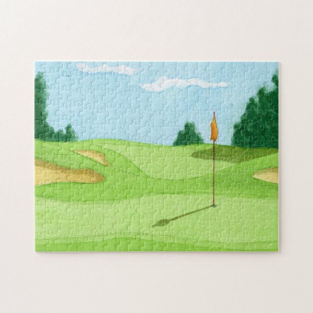 Puzzle Illustration verte du terrain de golf (Horizontal)