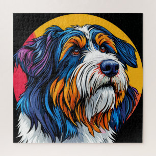 Puzzle Illustration vibrante de chien, cadeau pour les am