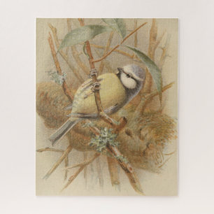 Puzzle Illustration vintage de Bluetit