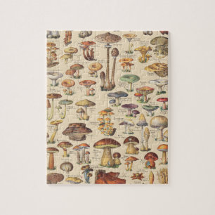 Puzzle Illustration vintage des champignons