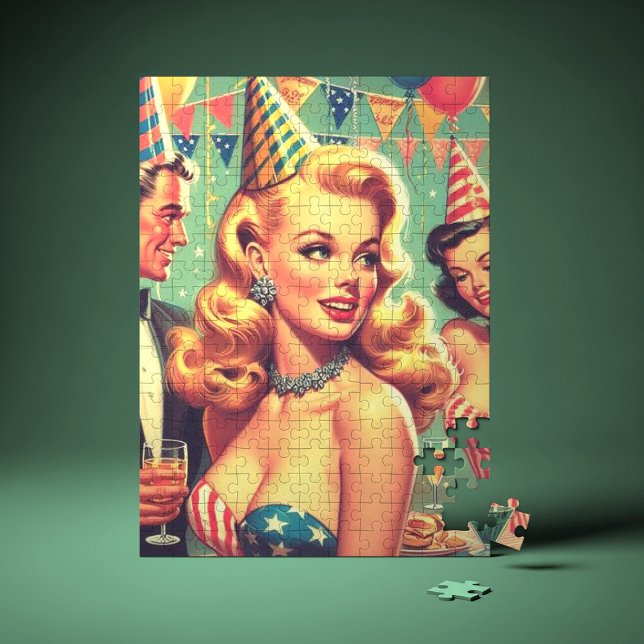 Puzzle Illustration vintage du Parti des années 1950 (Créateur téléchargé)
