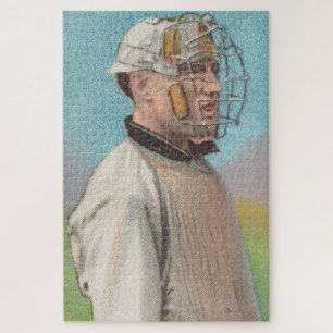 Puzzle Illustration Vintage d'un chasseur de baseball (19