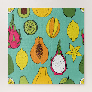 Puzzle Illustration vintage Fruit sans joint
