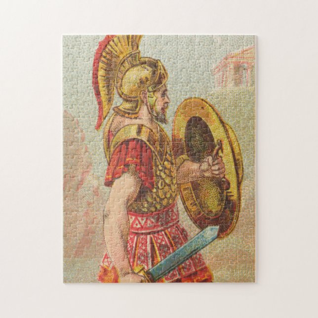 Puzzle Illustration vintage grecque spartiate (1887) (Vertical)