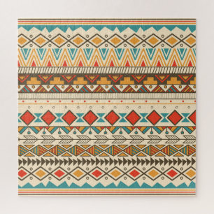 Puzzle Illustration Vintage tribale aztèque