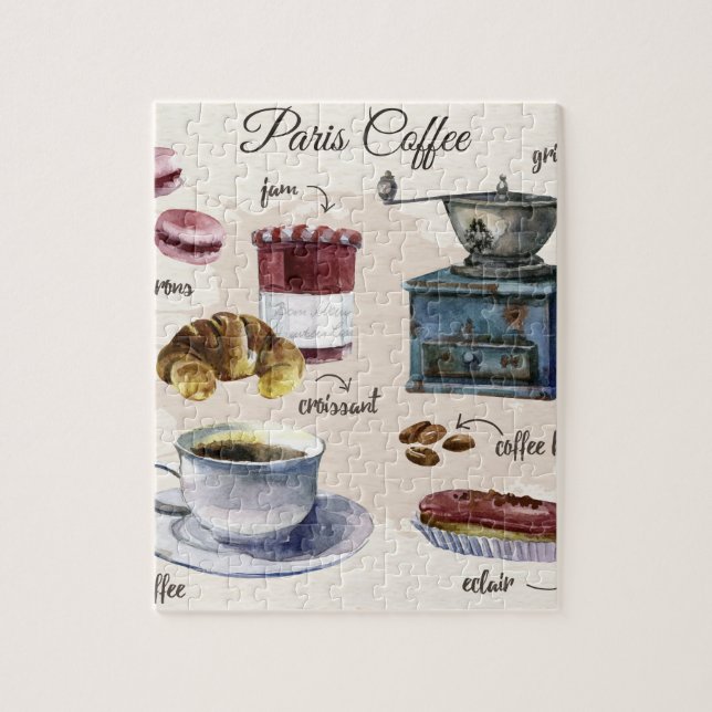 Puzzle Illustrations de pâtisseries parisiennes (Vertical)
