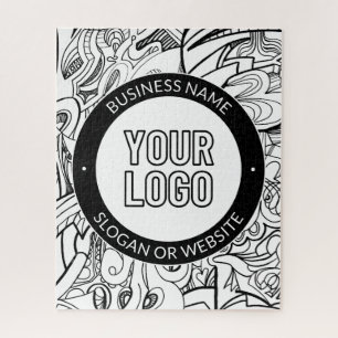Puzzle Illustrations de style moderne et votre logo avec 