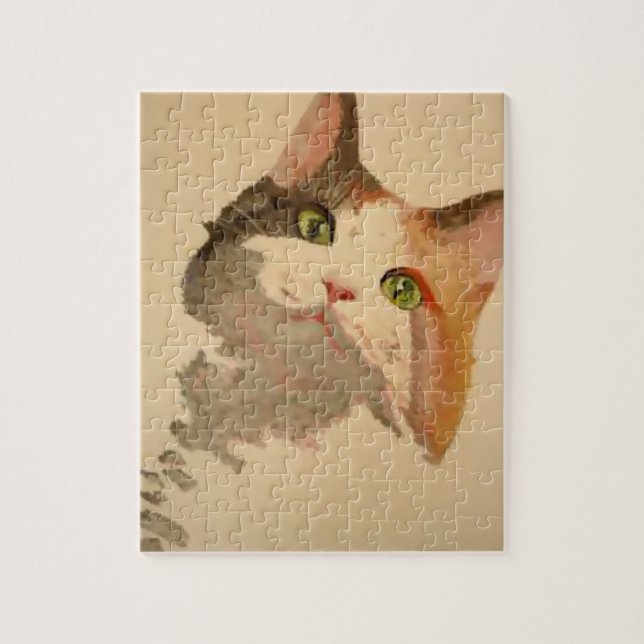 Puzzle I'm All Ears : Calico Cat Portrait (Vertical)