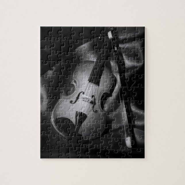 Puzzle Image de b&W à vie morte d'un violon (Vertical)