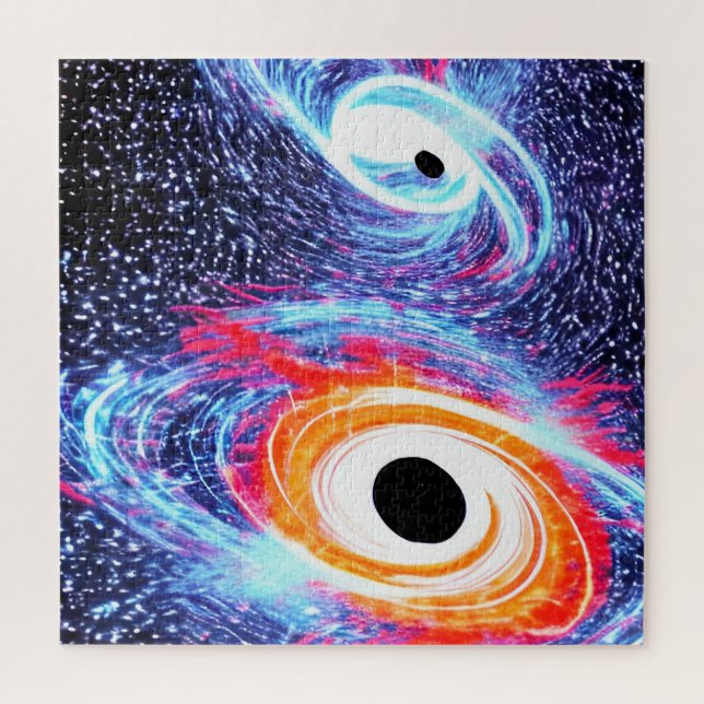 Puzzle Image de Galaxies de torrents bleu cosmique rouge  (Vertical)