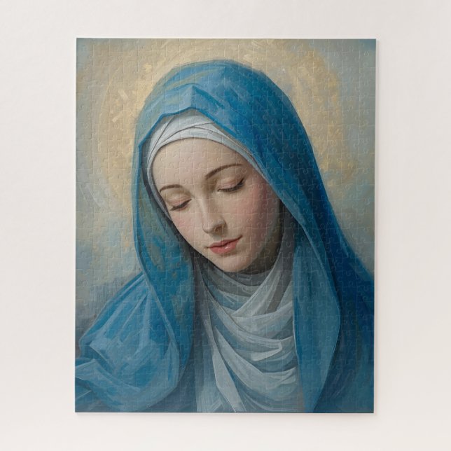 Puzzle Image de la Vierge Marie bleue (Vertical)