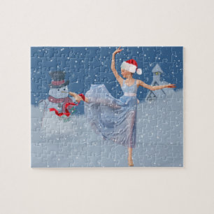 Puzzle Imaginaire, ballerine et bonhomme de neige de