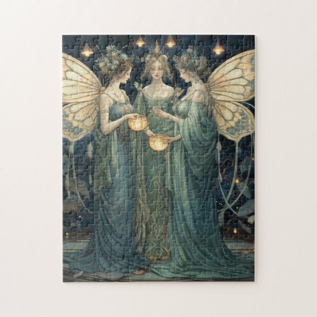 Puzzle Imaginaire bleu Fairy Art Nouveau (Vertical)