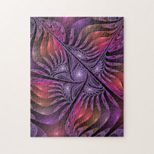 Puzzle Imaginaire coloré Abstrait moderne violet fractal