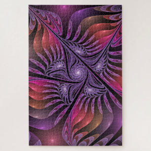 Puzzle Imaginaire coloré Abstrait Trippy Violet Fractal