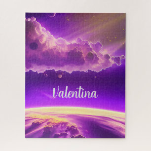 Puzzle Imaginaire complet violet et violet amusant Galaxi