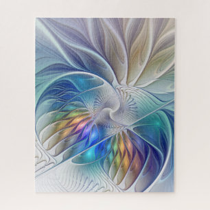 Puzzle Imaginaire Floral, Fleur Fractale Abstraite coloré