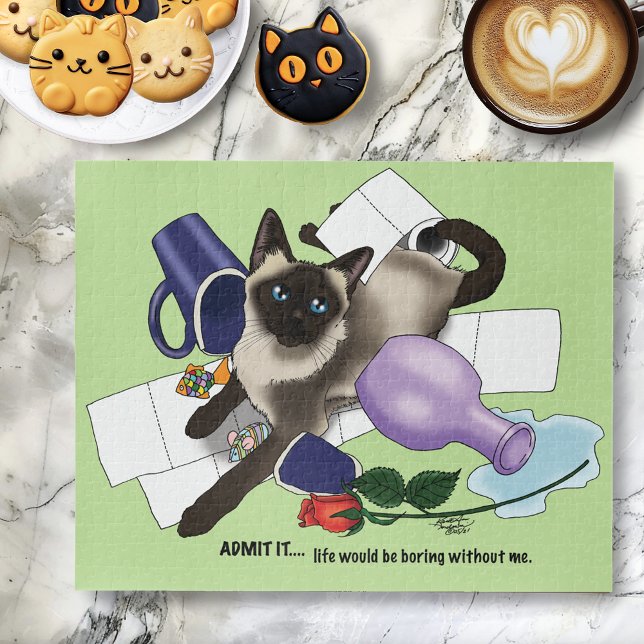 Puzzle Imaginaire malveillant de chat de Siamese (Créateur téléchargé)