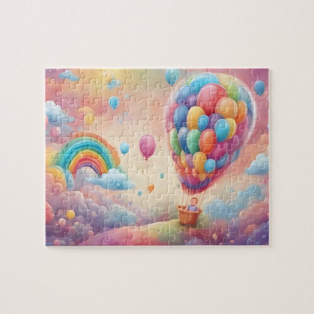 Puzzle Imaginaire Monde coloré Aquarelle Ballons (Horizontal)
