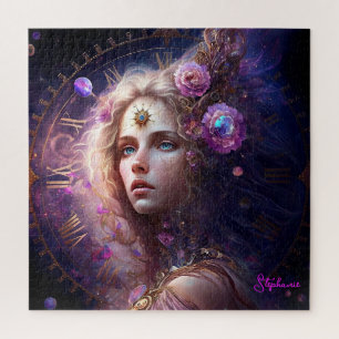 Puzzle Imaginaire Princesse Fleurs violettes