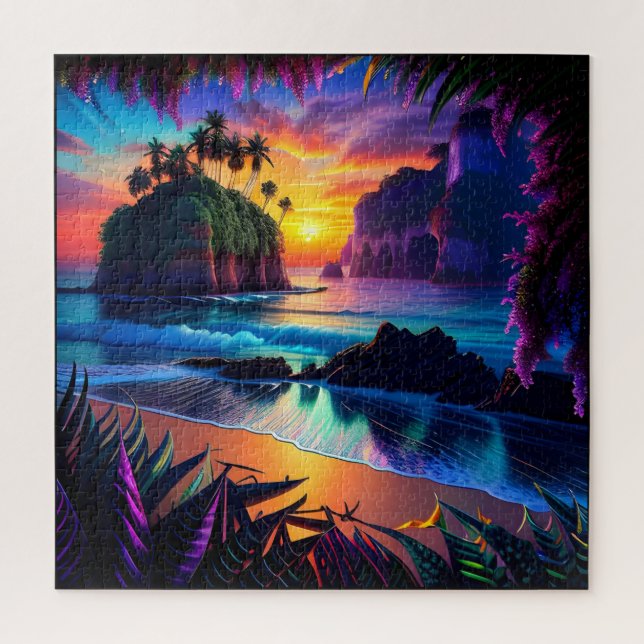 Puzzle Imaginaire Tropical Beach Trois (Vertical)