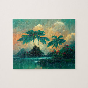 Puzzle Imaginaire tropical Mer & Palmiers