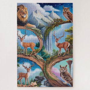 Puzzle Imaginaire Whimsical de la faune Miniature complex