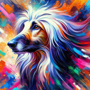 Puzzle Impression acrylique Afghan Hound Coloré Vibra