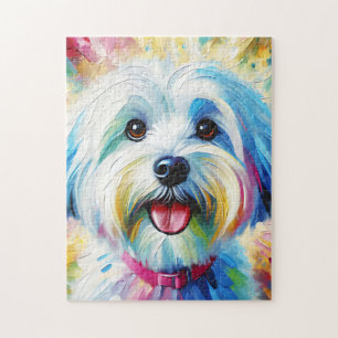 Puzzle Impression acrylique Chien Havanais blanc Cadeau p