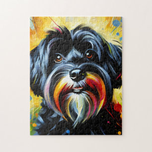 Puzzle Impression acrylique Chien Havanais noir Cadeau po