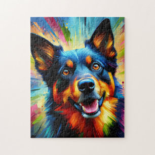 Puzzle Impression acrylique de chien Kelpie australien   