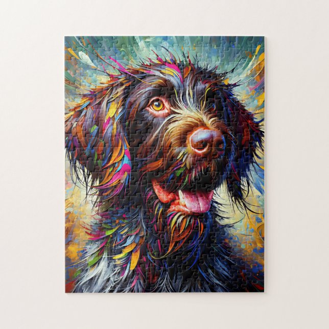 Puzzle Impression acrylique de chien Pointer à poil dur a (Vertical)