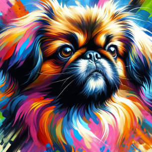 Puzzle Impression Acrylique Pekingese   Coloré   Vibrant