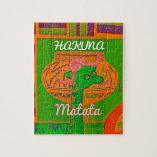Puzzle Impression d'art de girafe Hakuna