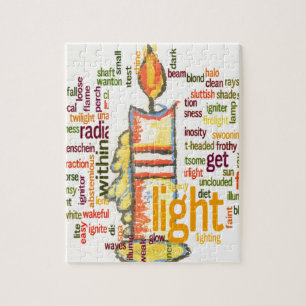 Puzzle Impression d'art de nuage de mots de Flamme de Bou